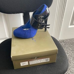 Blue Suede Heels